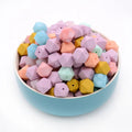 Xiximi 72 Colors BPA Free Baby Teether Bead DIY 17mm Hexagon Silicone Beads