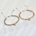New Gemstone Beaded Bracelet 4mm Faceted Pink Stone Unisex Anniversary