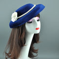 Quake Ecommerce French Vintage Women Wedding Party Flower Feather Pearl Derby Church Hair Band Headdress 8 Colors