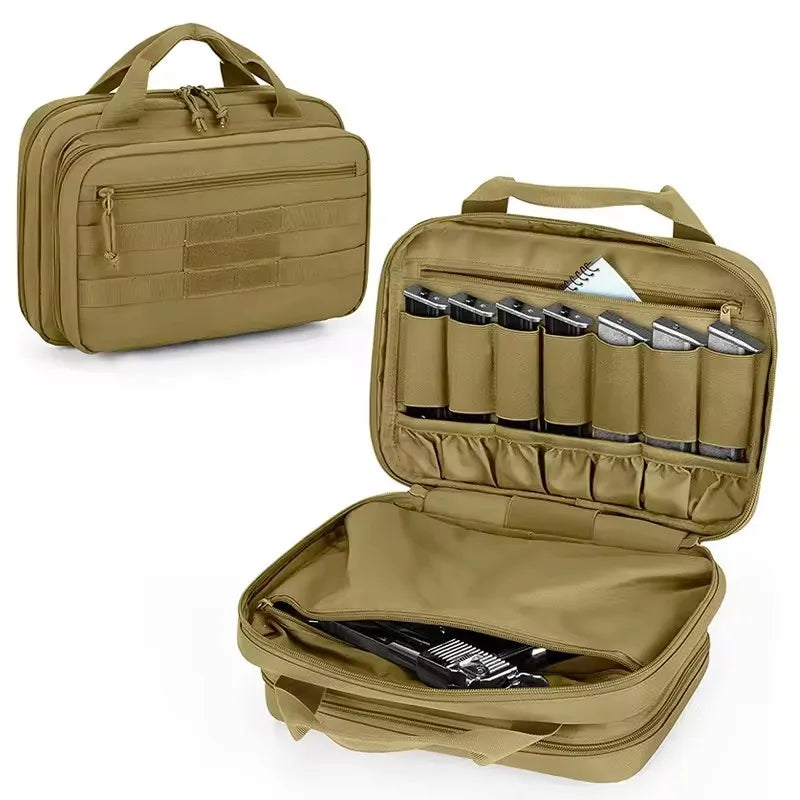 Men's New Design Range Shooting Computer Case Messenger Tactical Bag with 8X Magazine Slots Lockable Zipper and Cover Closure