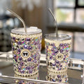 Valentines Day Gifts for Her Wife Girlfriend Crystal Bling Rhinestone Tumbler with Straw