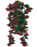 Real Touch Artificial Hanging Plants Outdoor Plastic Ivy Flower Bouquet Decoration with Grass Leaves Garland Wall Outdoor Use