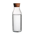 Handmade Clear Heat Resistant Borosilicate Glass Carafe Pitcher Jug with Cork Stopper