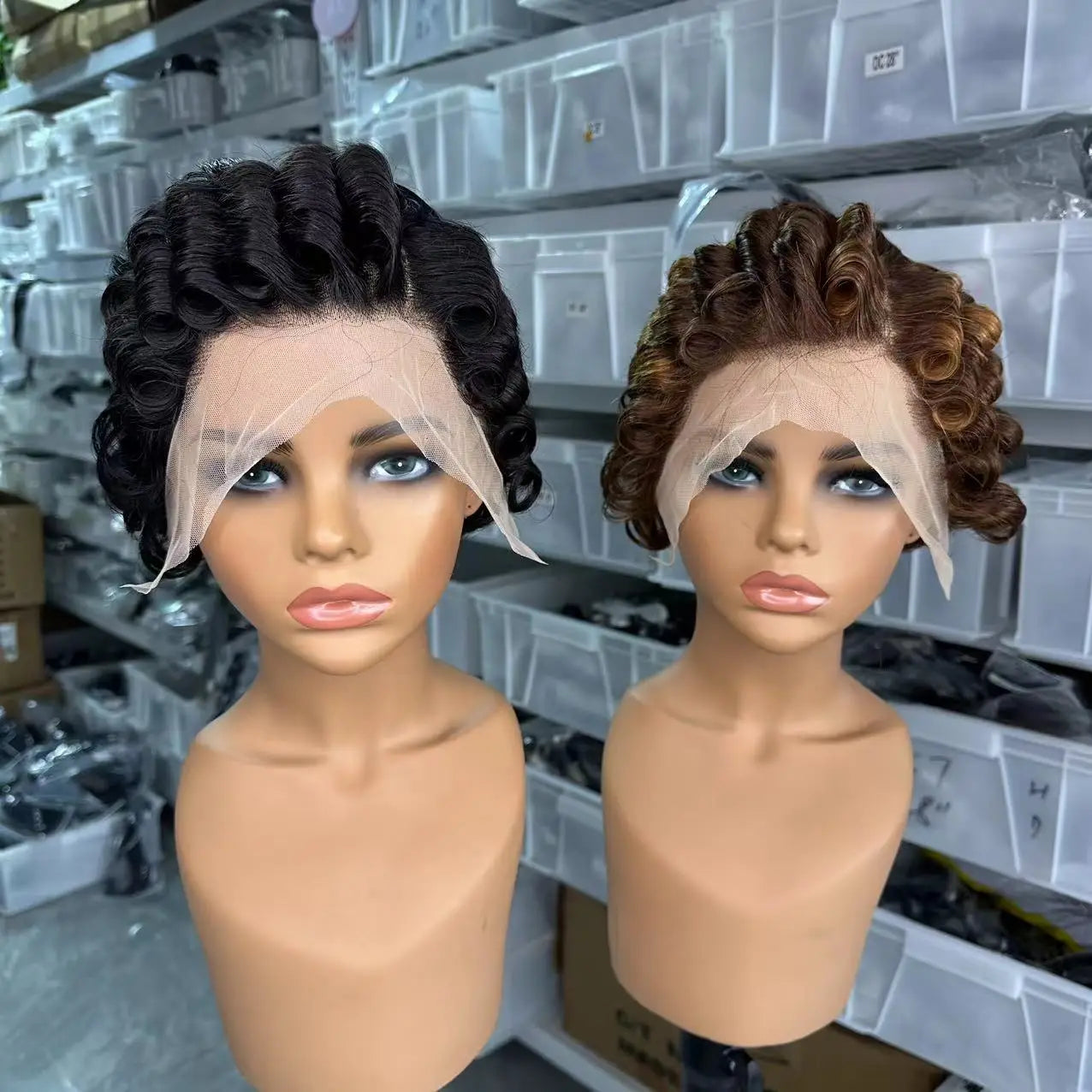 Goodluck Hair Pixie Wigs 13x4 Lace Frontal Human Hair Wigs Ear to Ear Short Cut Wigs Remy Hair Wholesales 5pcs Free Shipping