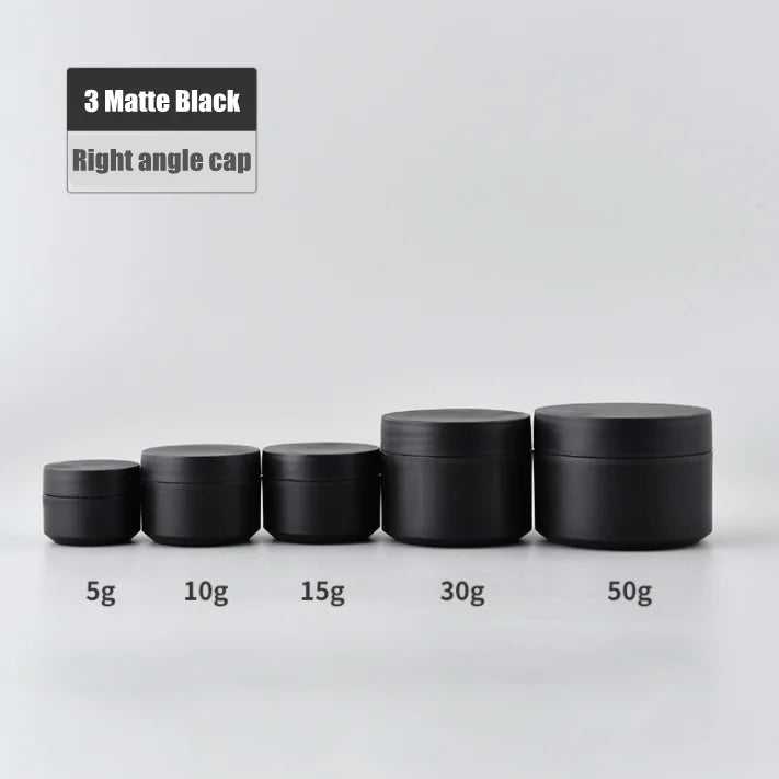 5 ml 10 g 15 Gram 30 Grams 50 ml Empty Glossy and Matte Frosted White Black Color New Design pp Plastic Empty Face Cream Jar