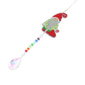 5D Diamond Painting Santa Claus Crystal Diamond Painting Kit Window Wind Chime Pendant Decor Christmas Wall Ornaments Home Decor