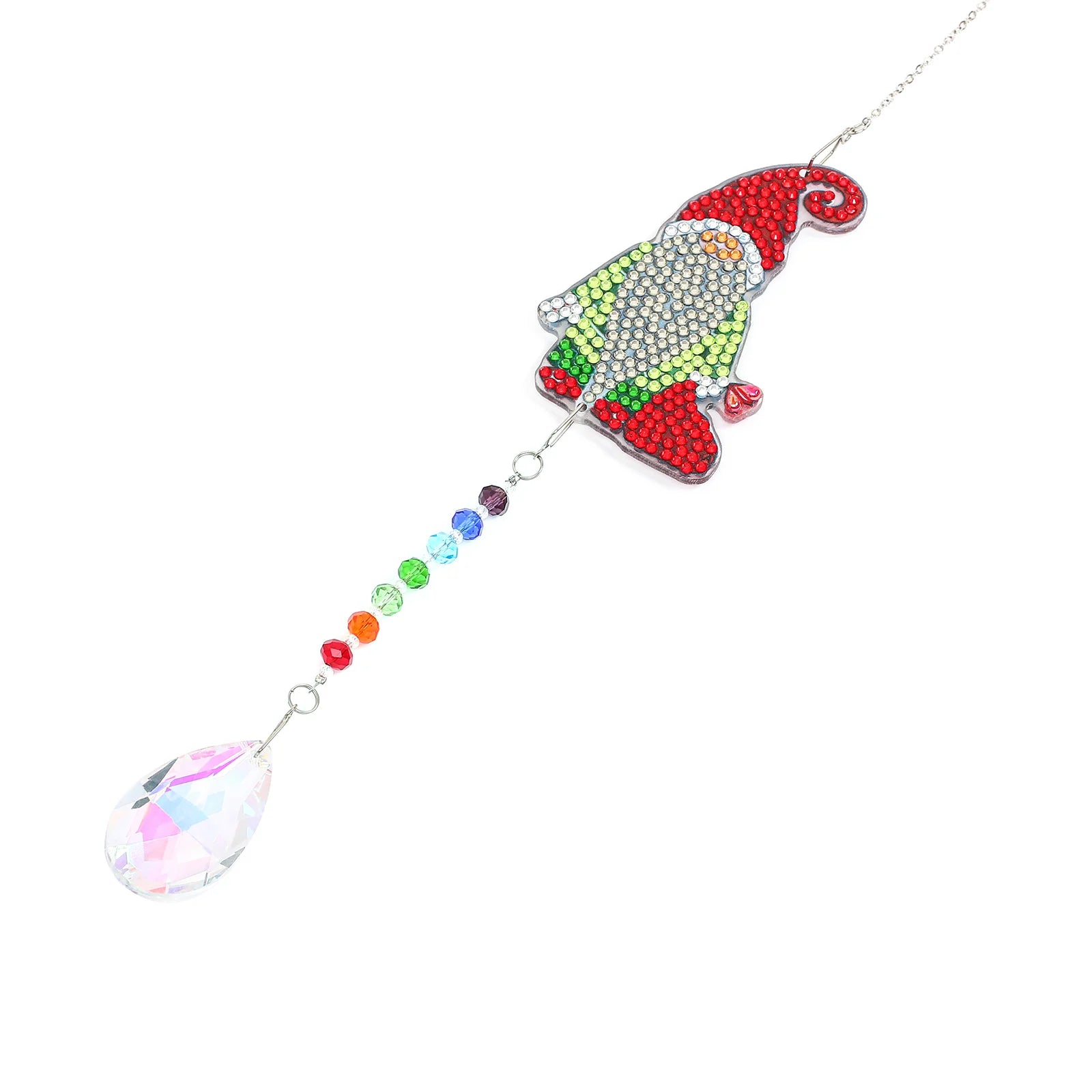 5D Diamond Painting Santa Claus Crystal Diamond Painting Kit Window Wind Chime Pendant Decor Christmas Wall Ornaments Home Decor