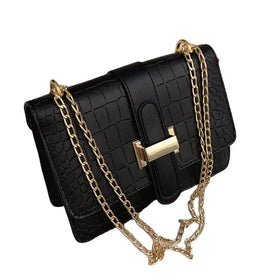 Designer Luxury PU Leather Fashion Chain Article One Shoulder crocodile Print Girls Women Ladies HandBag
