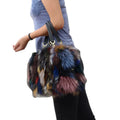 MWFur Fashion Winter Fashion Ladies Bag Fur Bag Zipper Handbag Fur Multi Color Real Fox Fur Women's Bag