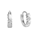 CZ Heart Earrings 925 Sterling Silver Small Cubic Zirconia Designer Love Fine Jewelry for Women Girl Couple Wholesale Gift