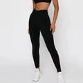 Women New Arrival V-shaped  Waistband Leggings Solid Color Skin Feel Sports Yoga Leggings