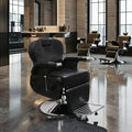 Barbershop Barber Salon Chair Reclining 360 Degree Rotation Height Adjustable Synthetic Leather Commercial Furniture for Sale
