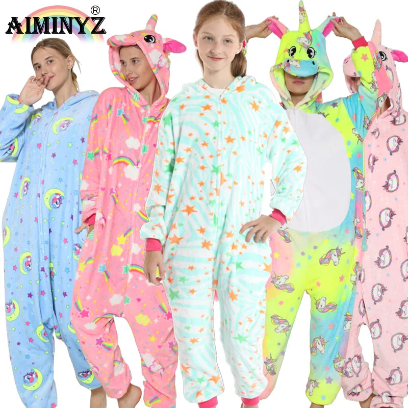For ODM New Arrival Thermal Polar Flannel Autumn Winter Pegasus Animal Cute Onesie Cosplay Party Loose Pajamas