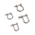 100 PCs Detachable Birds Flying Rope Buckles D/U/O Shape Rings Dog Collar Parrots Leash Rope Stainless Steel Screw Clasp