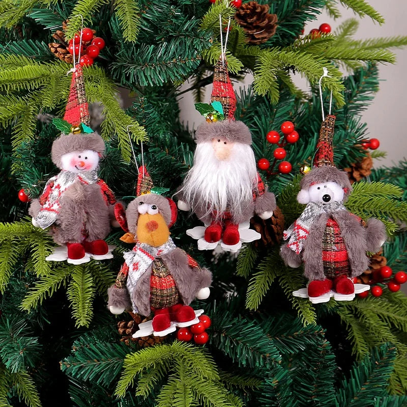 Christmas Doll Pendant Tree Ornaments Forest Old Man Pendant Dwarf Doll Layout Ornament Props