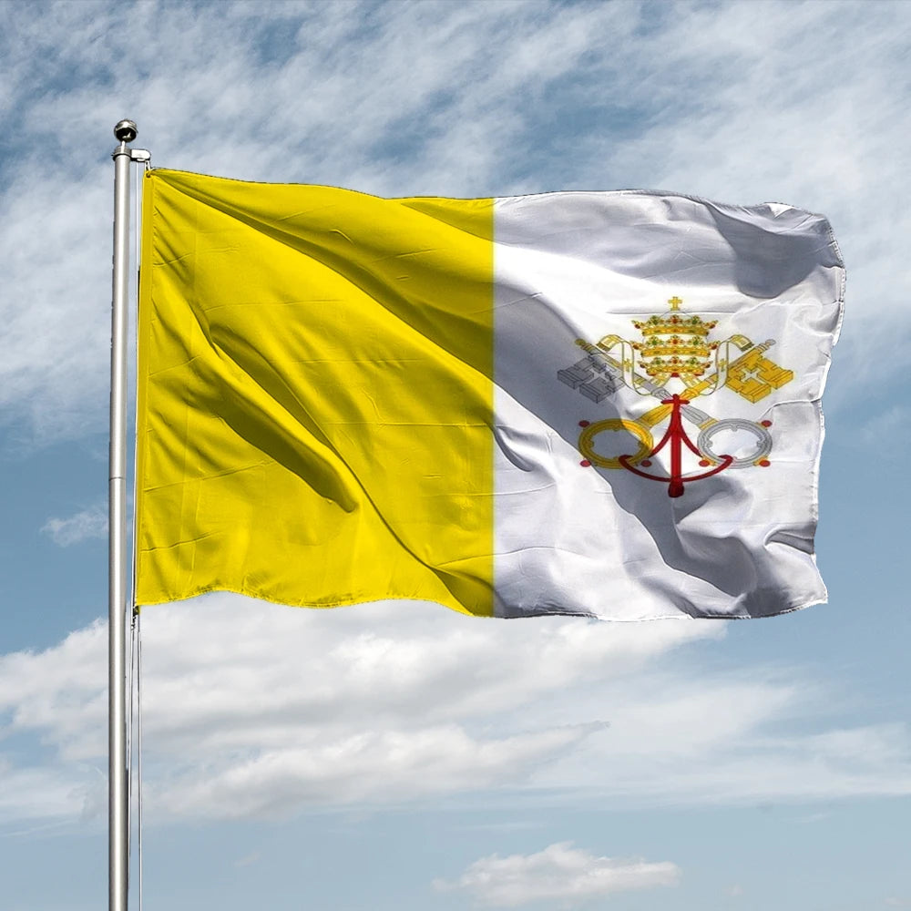 Flagnshow 90x90cm 150x150cm square Standard Size Polyester Printing 3x5ft Vatican Flag