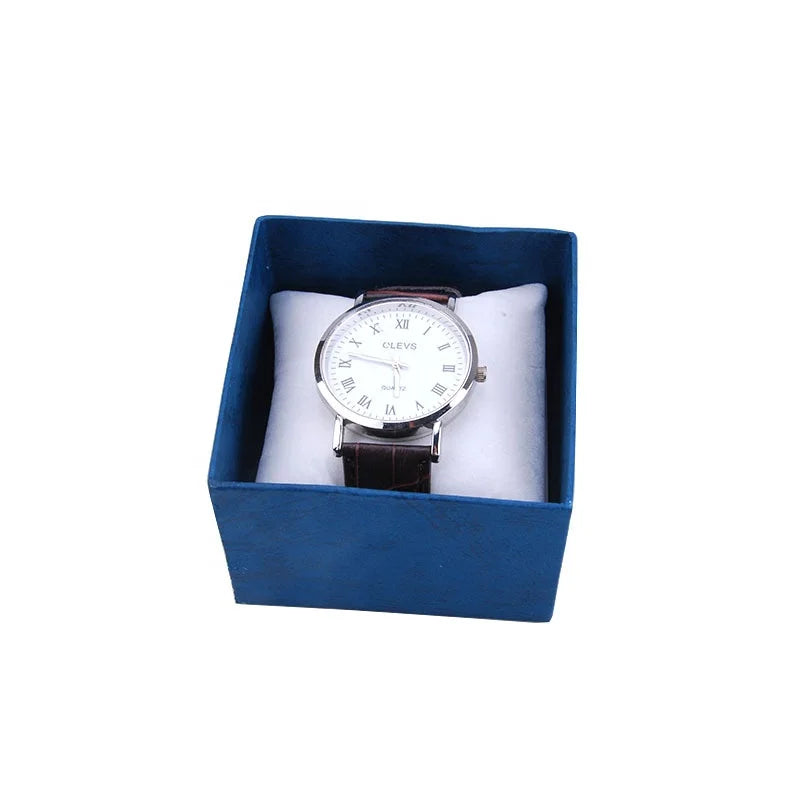 Custom Mixed Color Paper Cardboard Jewelry Watch Earring Ring Box With PVC Window