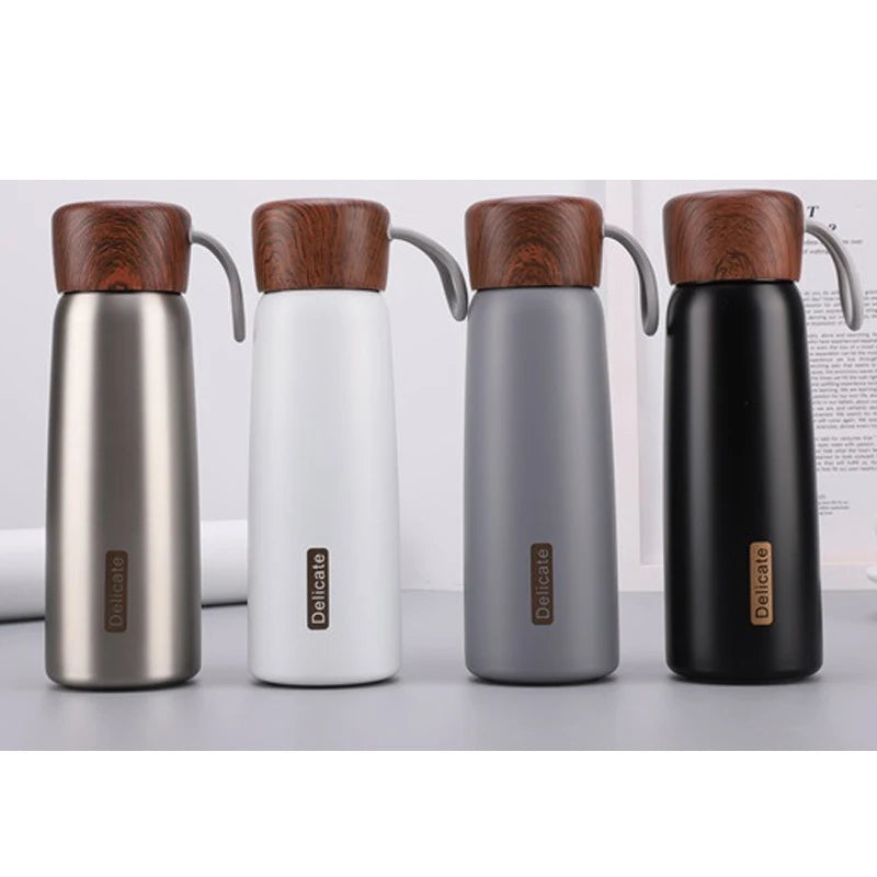 FX Factory Custom Logo Sport Stainless Steel Tumbler 500ml Vintage Luxury Space Wooden Water Bottle for Christmas Vintage Luxury