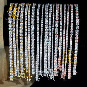 Cheap Price Hip Hop Jewelry GRA Certificate S925 Sterling 3MM 4MM 5MM 6.5MM VVS D Color Diamond Moissanite Tennis Chain Necklace