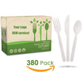 Disposable Biodegradable Compostable Cutlery Set Eco-Friendly Cornstarch Knife Fork Spoon for Parties