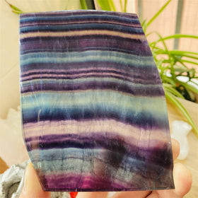 Wholesale Natural Crystal Fluorite Slab Rainbow Fluorite Crystal Slice