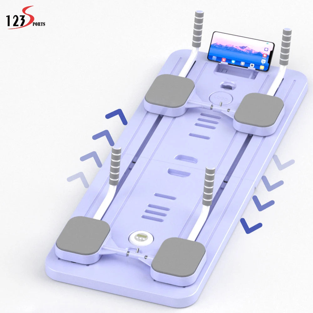 123Sports Multi-Functional Fitness Board Home Exercise Pilates Reformer Board for Bodybuilding
