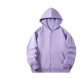 Custom Logo 320GSM 3D Embroidery Solid Lined Terry Cotton-Polyester Anti-Wrinkle Student Class Uniform Adult Children's Hoodie