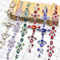 Rhinestone Applique Wedding Dress Belt Sash Decoration Fancy Crystal Trim Sew on Collar Shoes Bags Patches Accessories