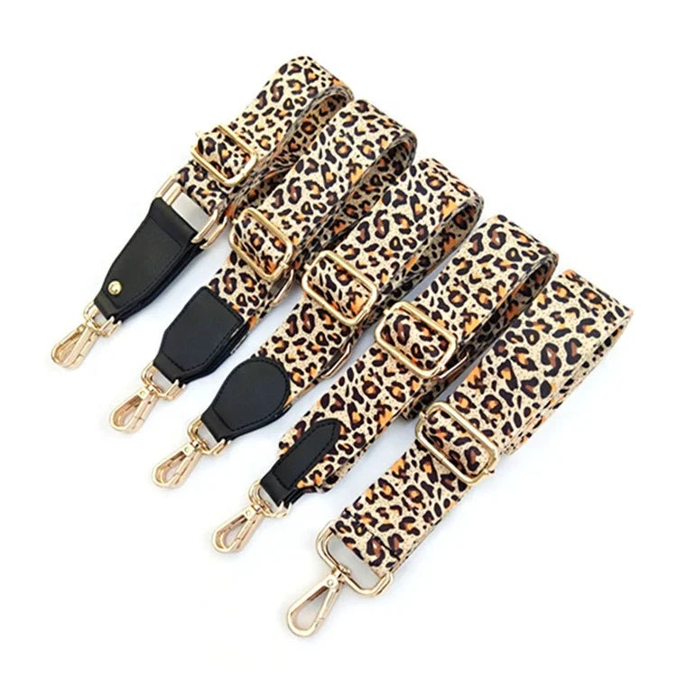 MeeTee B-J112 Leopard Bag Accessories Long Shoulder Slung Lengthened Wide Replacement Adjustable Polyester Shoulder Straps