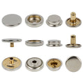 Factory Custom Clothing Brass Snap Fastener Metal Flat Snap Button for Jeans Jackets Uniforms Bags Shoes Accessories