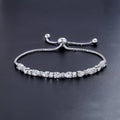 Trendy Wedding Teardrop Cubic Zirconia Bracelets Brass with Rhodium Plating for Bride and Bridesmaids