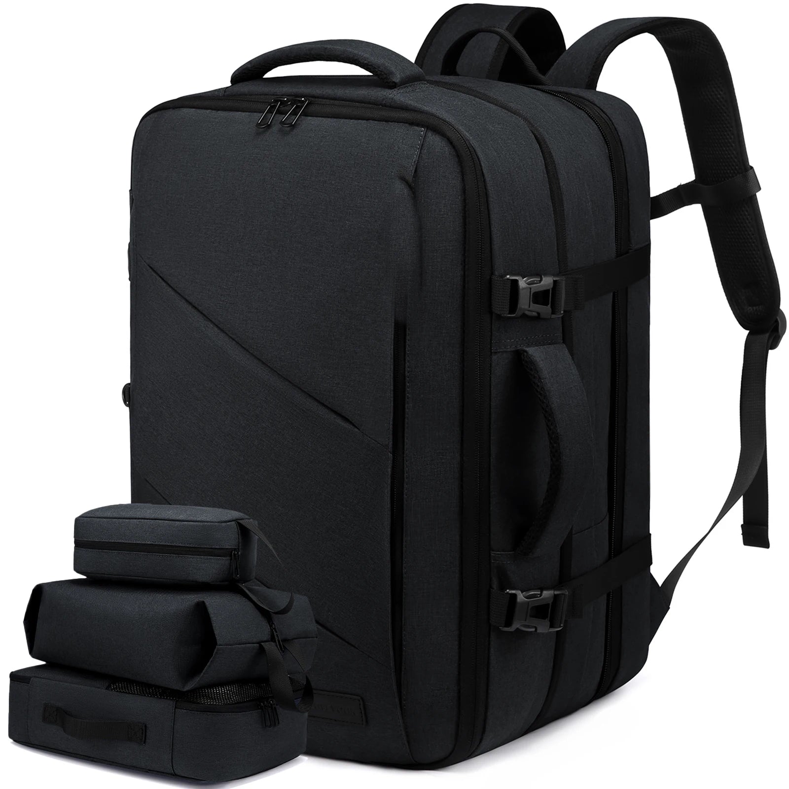 15.6 17 18 Inch Men Women Laptop Backpacks Bags With 3 Packing Cubes Large Capacity 40L 50L Luggage Travel Suitcases Carry on