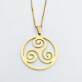 Bijoux Teen Wolf Triskele Necklace Stainless Steel Jewelry Spired Triskelion Symbol Chain Necklaces Joyeria Acero Inoxidable
