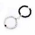 2021 Hot Selling Natural Stone Beaded Charm Bracelets 2pcs/set Magnetic Attract Couple Bracelets