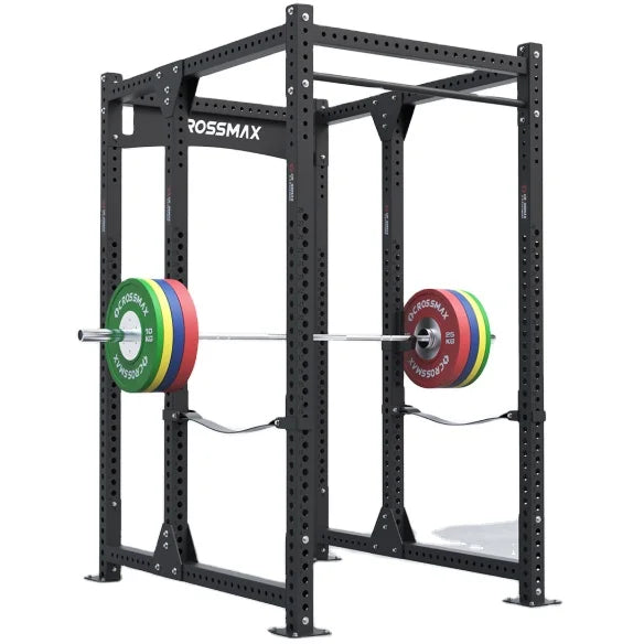 Crossmax Home Gym Foldable Power Rack for Weightlifting Lat Pull Down Durable Metal Construction