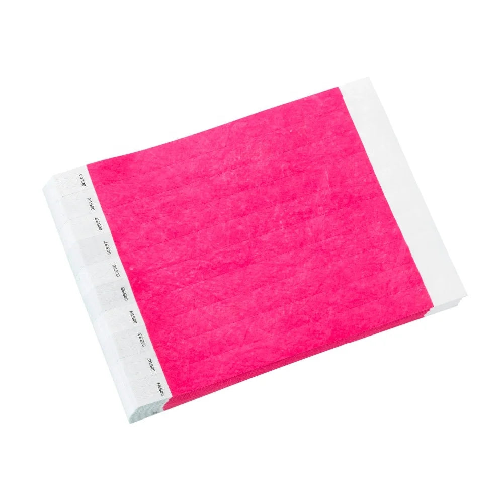 Promotion Solid Color Wristband 19x250mm 1000/Pack Waterproof Tearproof Straps Disposable Strong Paper Personalized Bracelets