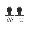 RHETECH Solid Black T-Shape Sliding Door Wheels Steel T-Shaped Roller Closet Sliding Barn Door Hardware Kit