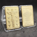 Customized Manufacturer Religion Last Supper Jesus Art Gold Clad Plated Coin Bar in Stock With Display Shell
