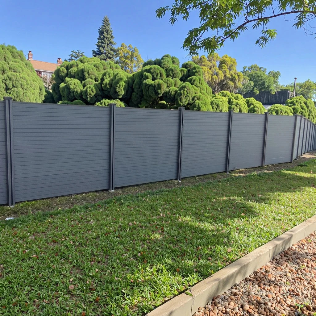BASO Australia Outdoor Yard Fence WPC Wall Panel Cladding Fireproof Home Building Material Privacy Features 3D Modeling Security