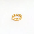 Fenny Fashion Versatile Non Tarnish&Waterproof 18K Gold Plated Wholesale Jewelry Chain Link Stainless Steel Ring