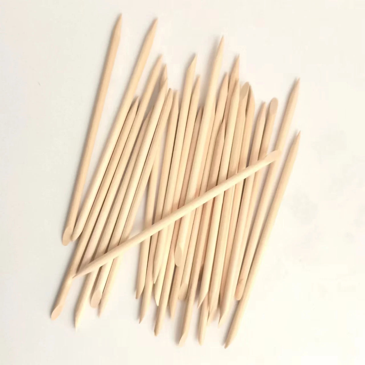 Cuticle Pusher Remover for Nail Double Points Wood Nail Stick