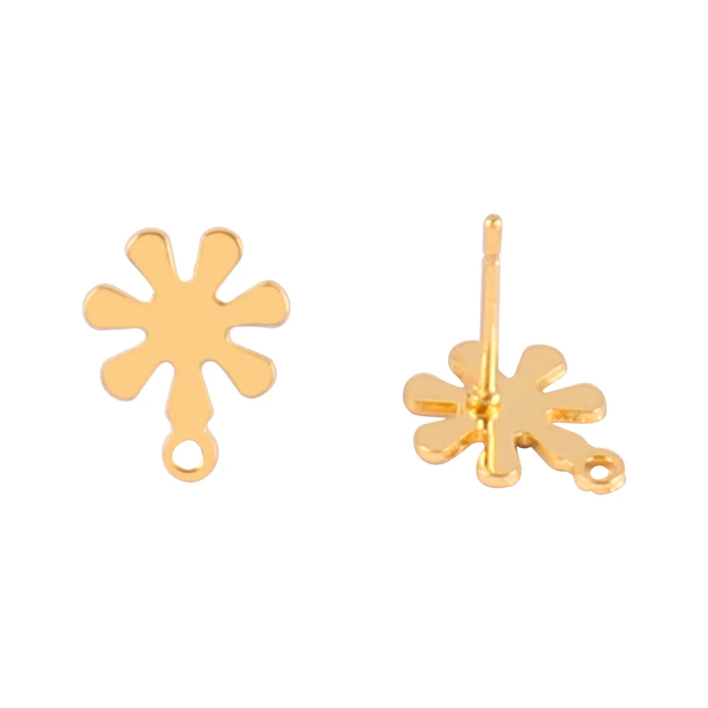 40pcs/lot 14K Gold Plated Stainless Steel Clasps & Hooks Irregular Shape DIY Jewelry Making Material Model D2372/D2373