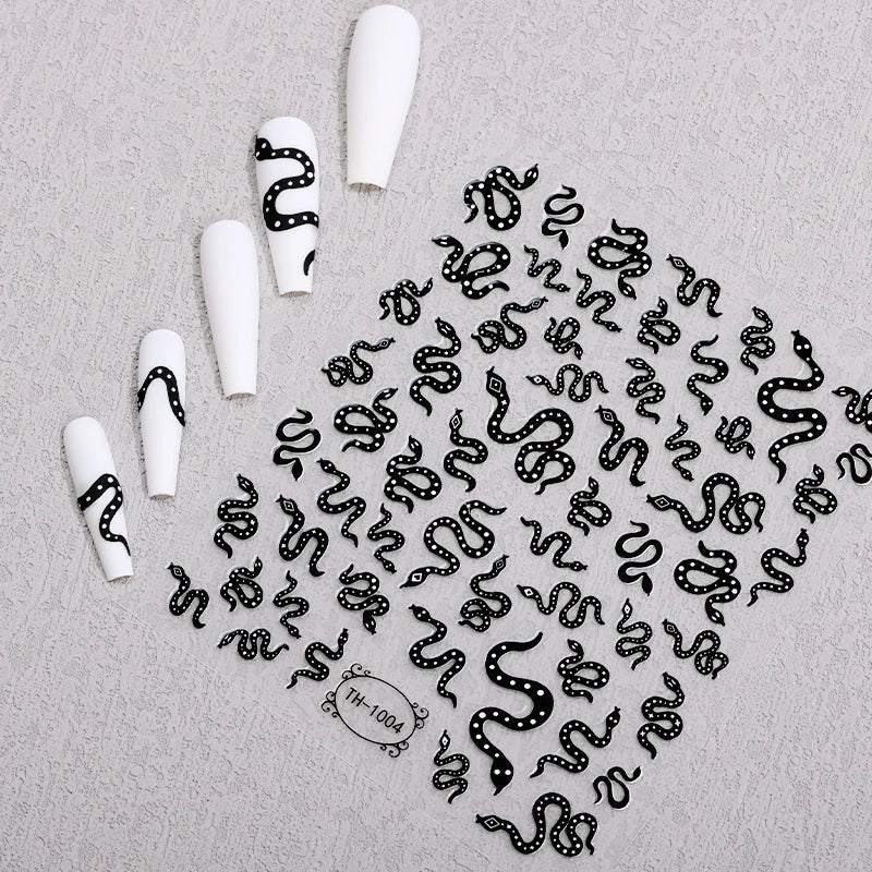 Wholesale Professional Salon Products DIY Nail Decal Design Wave Stickers Nail Art Decoration and Rhinestones