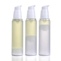 Factory Wholesale Cosmetic Lotion Toner 15ML 30ML  50ML Empty White Frosted clear Plastic  Airless Pump Bottles