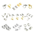 10-100pcs/Bag Stainless Steel Earring Clip Non Pierced Screw Lever Back Earring Hooks With Loop No Piercing DIY Jewelry Findings
