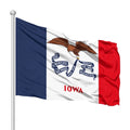 Customized Thickened Polyester U.S. and Iowa Flags Durable Digital Printing for Tradeshow Giveaways USA and Iowa Flag