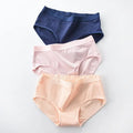 Custom Women Panties 045#Custom Simple Mid-Waist Cotton Panties Breathable Crotch Lifting Buttocks Traceless Panties