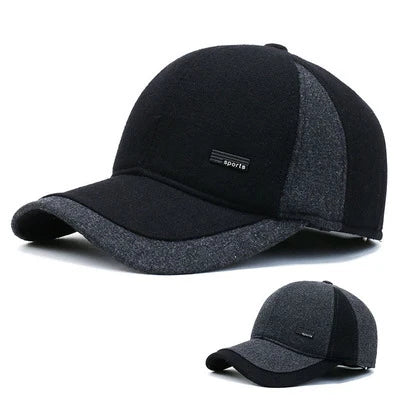 Winter Middle-Aged Elderly Thickened Warm Ear Protection Cotton Dad Hat Multiple Color Running Baseball Hat Caps Case