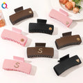 QIYUE Vintage Rose Hair Clip Advanced Leather Large Disc Hair Clip Shark Clip Women's Hair Accessories