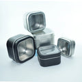 Custom Tinplate Personal Care Storage Jars Silver/Gold Finish PVC Clear Window Caps Custom Logo Skincare Tea 75x75x50mm Hot